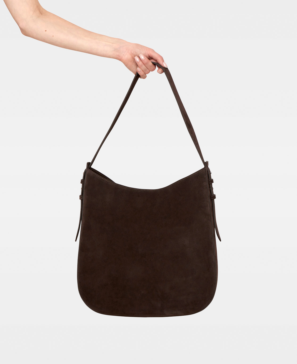 Dark brown leather hobo bag best sale