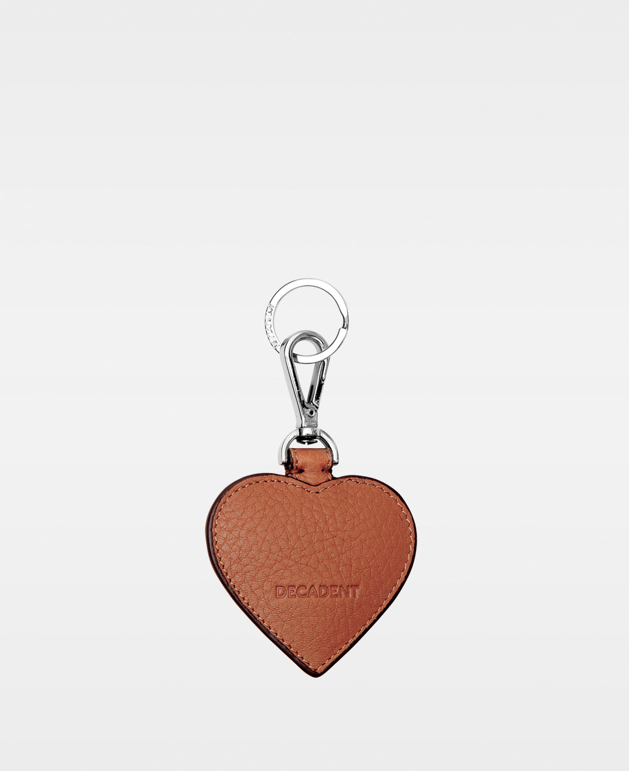 HEART key ring - Cognac